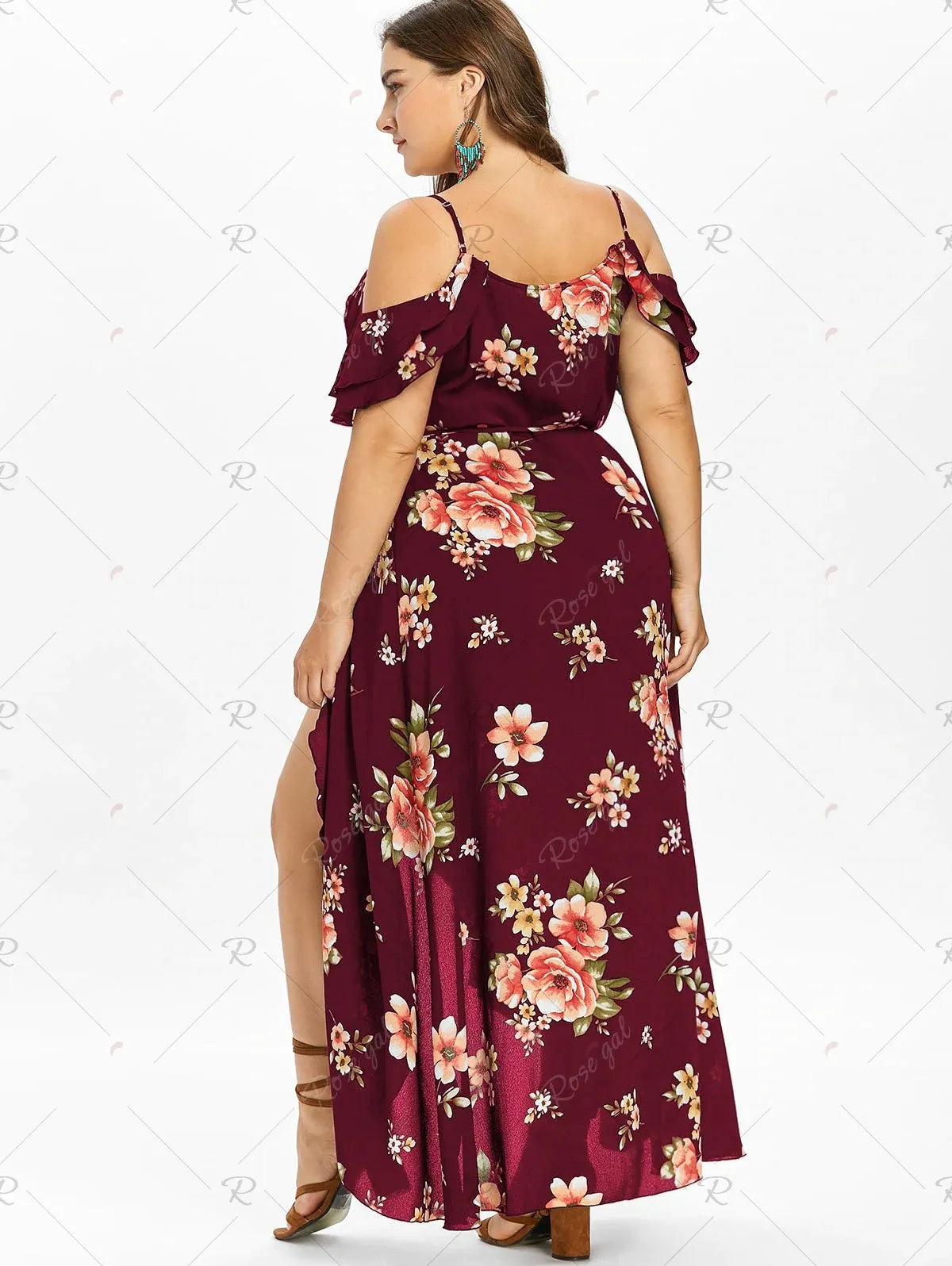 Robe Bohème Grande Taille à Volants – Élégante & Confortable