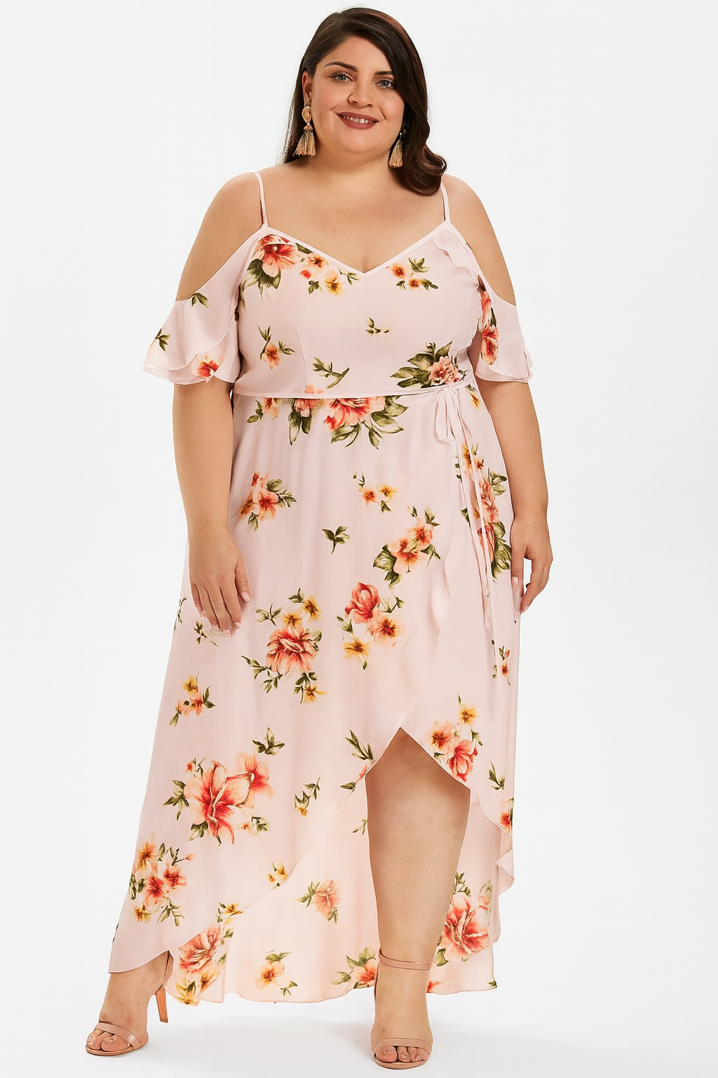 Robe Bohème Grande Taille à Volants – Élégante & Confortable