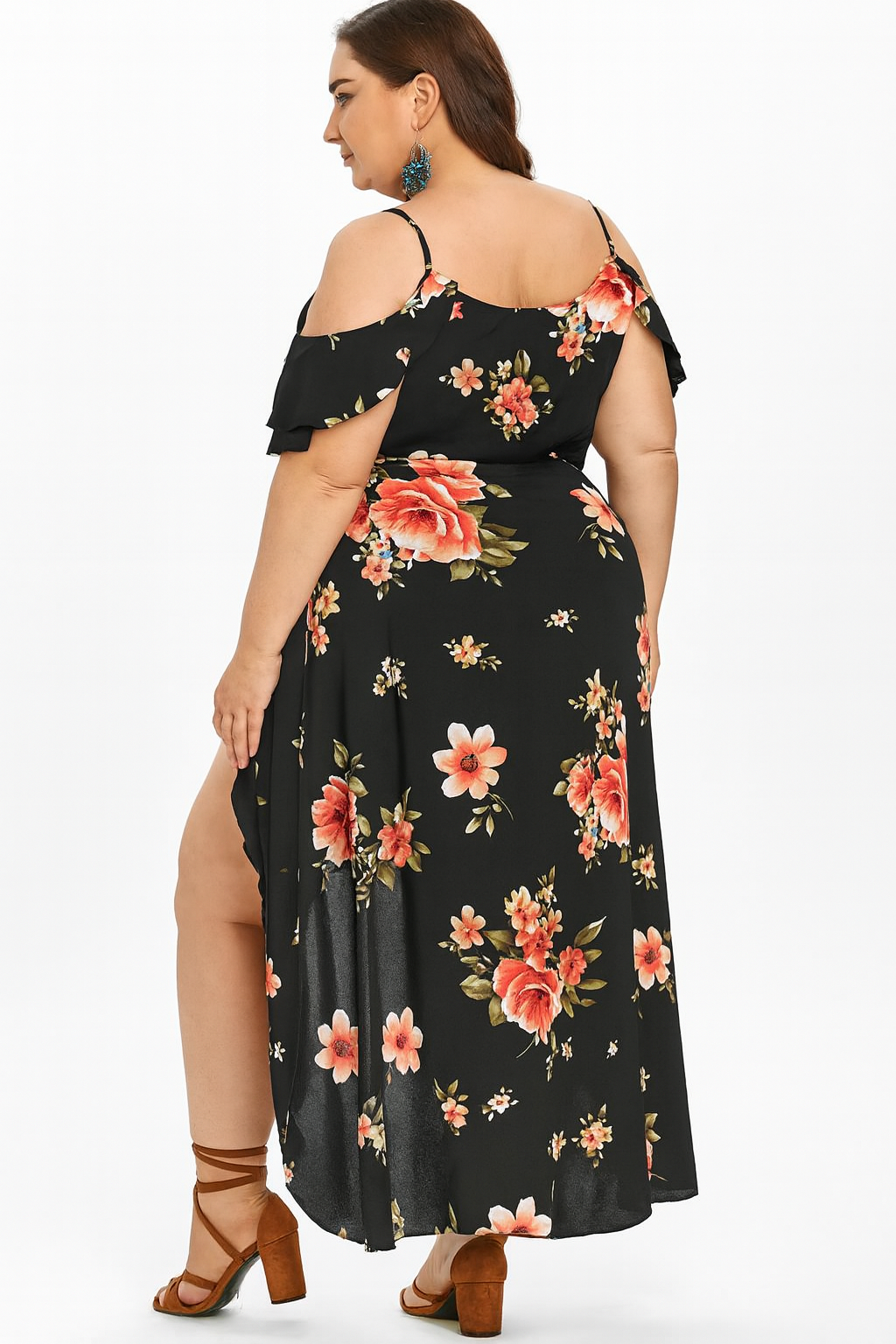Robe Bohème Grande Taille à Volants – Élégante & Confortable