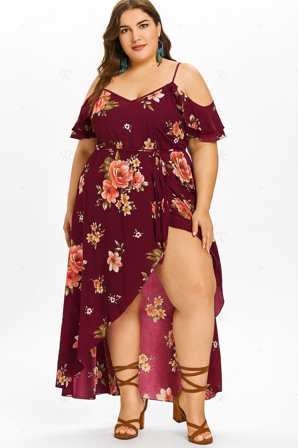 Robe Bohème Grande Taille à Volants – Élégante & Confortable