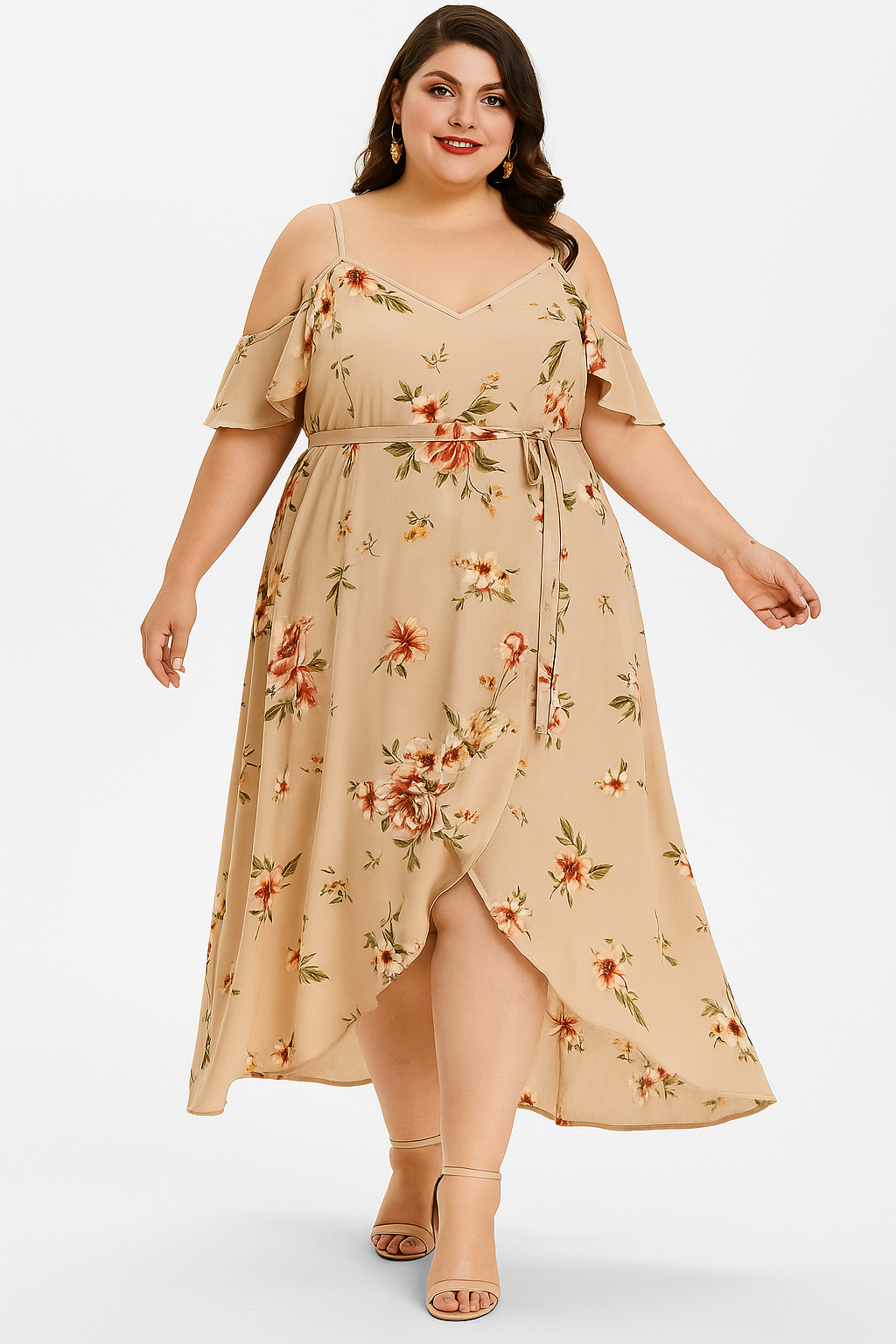 Robe Bohème Grande Taille à Volants – Élégante & Confortable